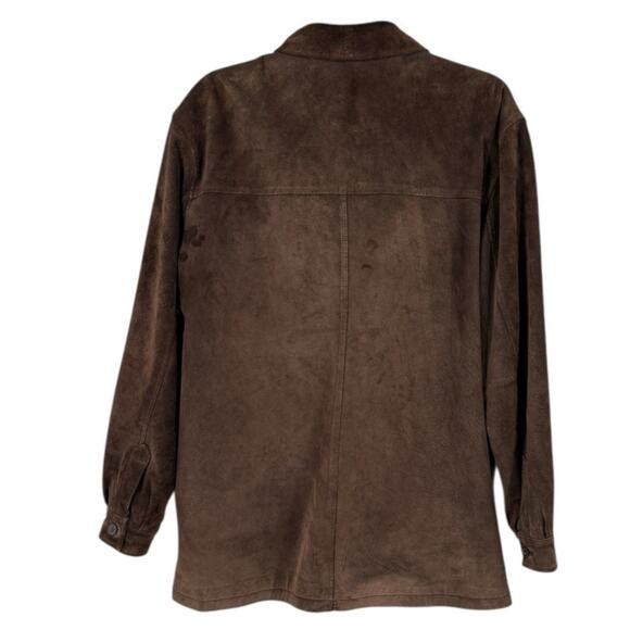 Vintage Suede Coat Shacket Mens St Johns Bay Mens Large Mordern Retro 70s Style - Picture 2 of 11